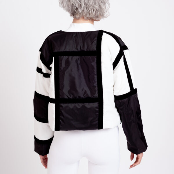 Jacheta ‘MONDRIAN SHORT’ alb-negru